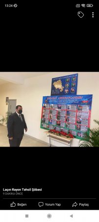 Laçın Rayon Təhsil Şöbəsinin müdiri Nicat Həsənov Xəzər rayonunun Mərdəkan qəsəbəsində Süleyman Rüstəm adına xarici dillər təmayüllü gimnaziyanın həyətində yerləşən rayonun 32 nömrəli tam orta məktəbində olub.