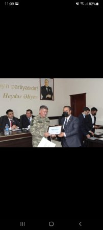 YAP Sabunçu Təşkilatı “Vətən Müharibəsi Əlillərinə Kömək” İctimai Birliyi ilə birgə Qaziləri mükafatlandırdı