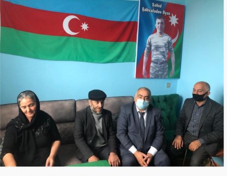 Şəhid İlyas Şahvələdovun ailəsi ziyarət olunub