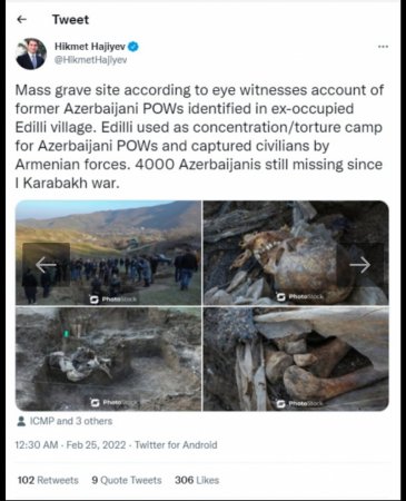 “Edilli azərbaycanlı əsirlər üçün işgəncə düşərgəsi kimi istifadə edilib” - Hikmət Hacıyev