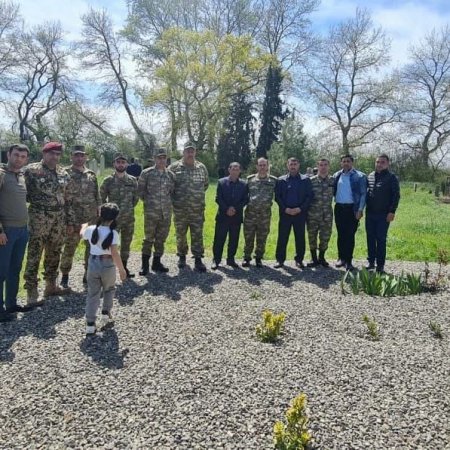 Xaçmazda Vətən müharibəsi şəhidinin il mərasimi keçirildi - FOTO