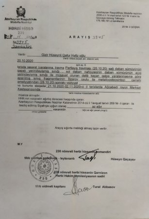 Qarabağ Qazisinə Tibbi Sosial Ekspert Komisiyasından niyə imtina cavabı gəlir?