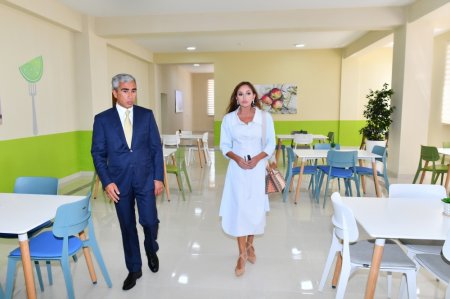 Mehriban Əliyeva məktəb və bağça açılışında - FOTOLAR
