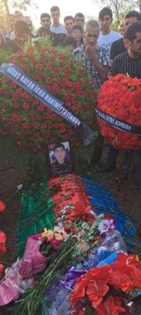 Xaqan Qurbanov Ağdaş rayonunda dəfn edilib - FOTO