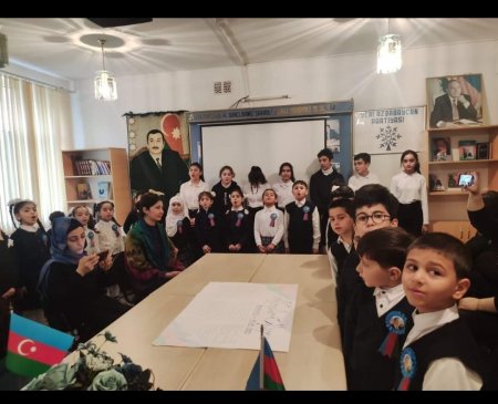 13 Nömrəli tam orta məktəbdə 12 .12.2022-ci il ​ Dahi şəxsiyyət Heydər Əliyevin anım günü keçirilmişdir