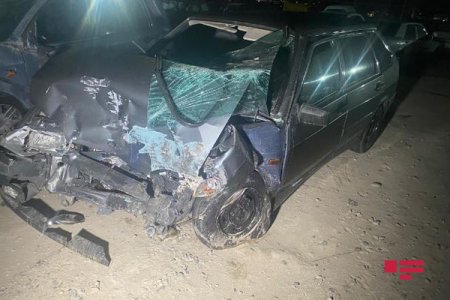 2 avtomobil toqquşdu, xəsarət alanlar var.