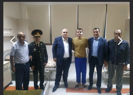 Laçın rayonundan olan yaralı hərbçilər ziyarət edilmişdir
