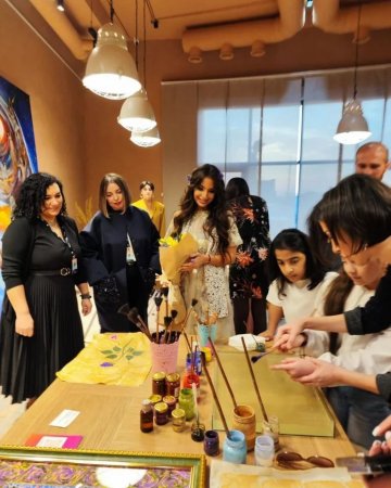 Leyla və Arzu Əliyevalar açılışda - FOTOLAR