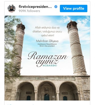 Mehriban Əliyeva Azərbaycan xalqını TƏBRİK ETDİ 