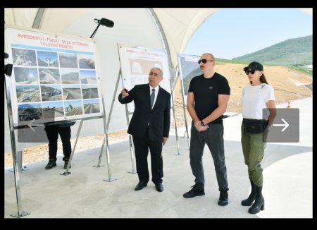 Prezident və xanımı Şuşa yolunda - FOTOLAR