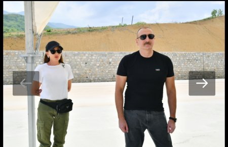 Prezident və xanımı Şuşa yolunda - FOTOLAR