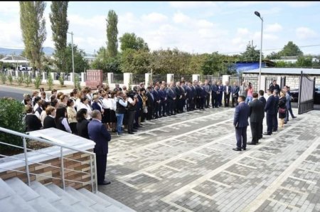 Ağstafa rayon Vurğun qəsəbə H.Əzizov adına tam orta məktəbin yeni binasının açılışı olub.