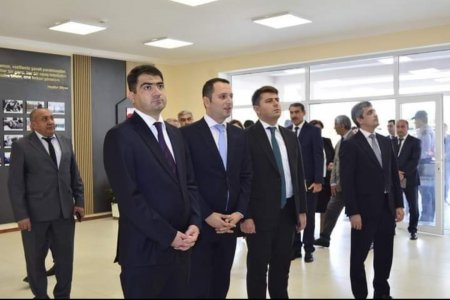 Ağstafa rayon Vurğun qəsəbə H.Əzizov adına tam orta məktəbin yeni binasının açılışı olub.