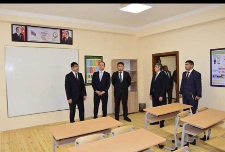 Ağstafa rayon Vurğun qəsəbə H.Əzizov adına tam orta məktəbin yeni binasının açılışı olub.
