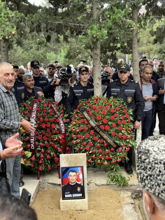 7 polisimiz son mənzilə yola salındı - FOTOLAR