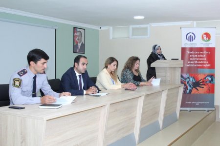 İsmayıllı rayonunda erkən nikah  mövzusunda tədbir keçirilib