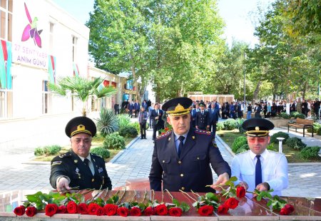27 Sentyabr - Anım Günündə Ağstafa şəhərinin mərkəzində ucaldılmış “Şəhid” Memorial Abidə Kompleksində ümumrayon tədbiri təşkil olunub