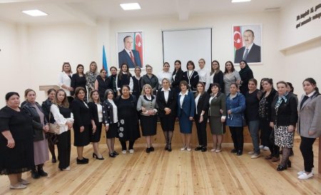 Azərbaycan Qadınlarının VI Qurultayı ilə əlaqədar Ulu Öndər Heydər Əliyevin 100 illik yubileyi çərçivəsində Azərbaycanda qadın siyasətinə həsr olunmuş rayon qadınlarının konfransı keçirilmişdir.