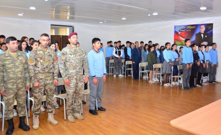 Ağstafada şagirdlərlə 8 Noyabr-Zəfər Günü münasibəti ilə vətənpərvərlik mövzusunda görüşlər keçirilir 