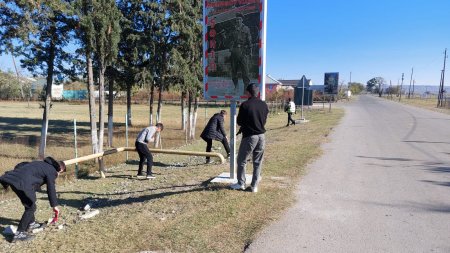 8 Noyabr - Zəfər Günü ilə əlaqədar Ağstafa rayon ərazisində “Yaddaş saatı” adlı aksiya keçirilib