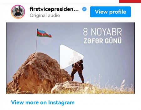 Uca Tanrı xalqımızı və Vətənimizi qorusun! - Mehriban Əliyeva