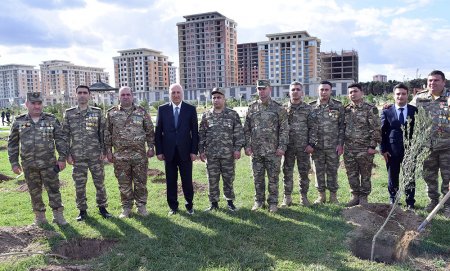 Sumqayıtda Zəfər Günü münasibətilə ağacəkmə aksiyası keçirilib – FOTOLAR