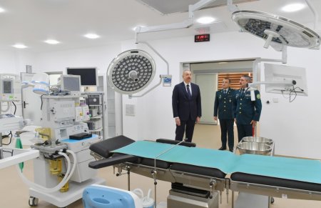 Prezident DSX-nın hərbi hospital kompleksinin açılışında