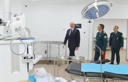 Prezident DSX-nın hərbi hospital kompleksinin açılışında