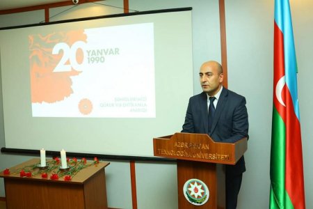 Azərbaycan Texnologiya Universitetində 20 Yanvar faciəsinə həsr edilmiş anım tədbiri keçirilib.
