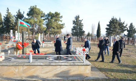 Ağstafanın Vurğun qəsəbəsindən olan 20 Yanvar şəhidimiz Habil Komunar oğlu Əzizovun ailə üzvləri və məzarı ziyarət olunub