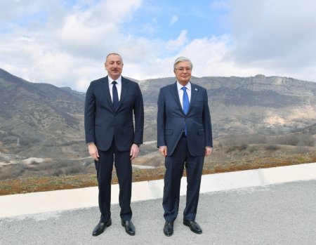 İlham Əliyevlə Tokayev Şuşada - FOTO