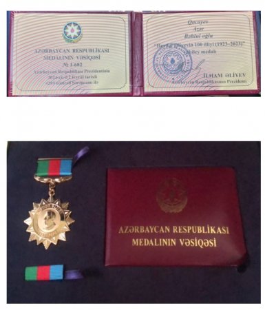 Prezident Kəlbəcər İH başçısını "Heydər Əliyev" yubiley medalı ilə təltif edib