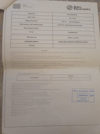 Baku Electronics MMC vətəndaşa problemli məhsul satıb - ŞİKAYƏT