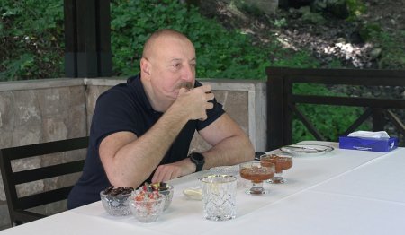 İlham Əliyev “İsa bulağı”nda - FOTOLAR