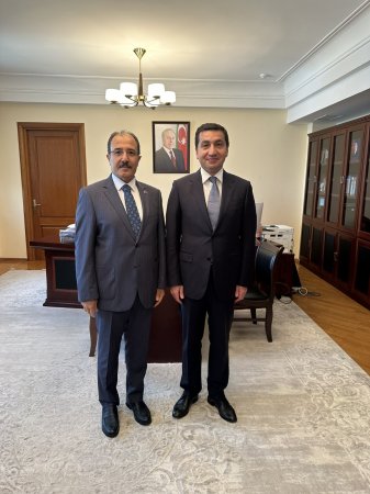 Türkiyə səfiri Hikmət Hacıyevlə görüşdü - FOTO