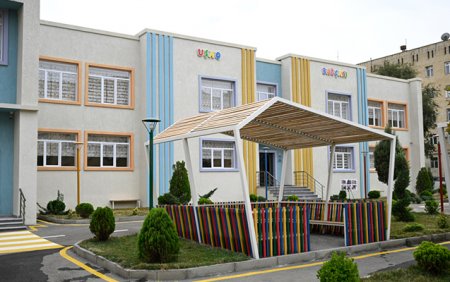 Heydər Əliyev Fondu tərəfindən inşa olunan uşaq bağçası istifadəyə verildi - Fotolar