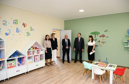 Heydər Əliyev Fondu tərəfindən inşa olunan uşaq bağçası istifadəyə verildi - Fotolar
