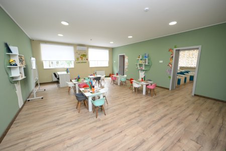 Heydər Əliyev Fondu tərəfindən inşa olunan uşaq bağçası istifadəyə verildi - Fotolar