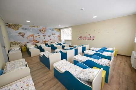 Heydər Əliyev Fondu tərəfindən inşa olunan uşaq bağçası istifadəyə verildi - Fotolar