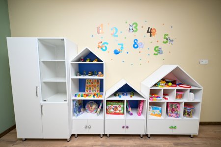 Heydər Əliyev Fondu tərəfindən inşa olunan uşaq bağçası istifadəyə verildi - Fotolar