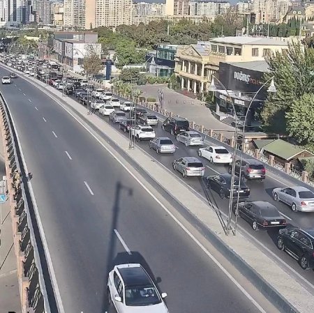 Hazırda tıxac olan yollar - Foto