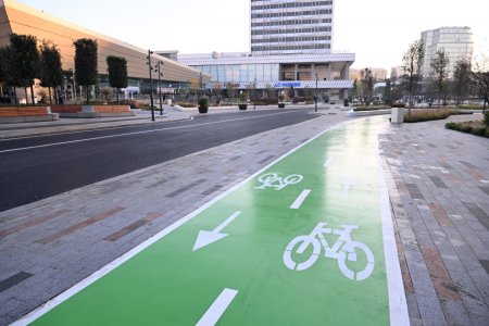 Prezident “28 May”da aparılan abadlıq işləri ilə tanış oldu - FOTO