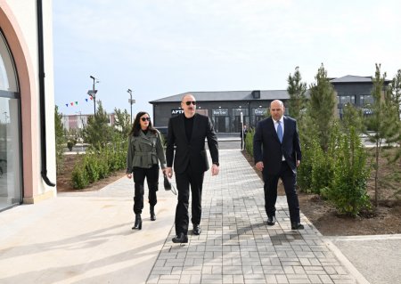 İlham Əliyevlə xanımı Ağdamda - FOTOLAR