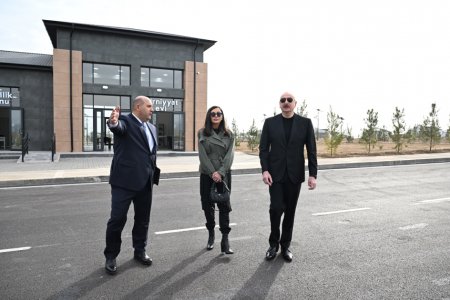 İlham Əliyevlə xanımı Ağdamda - FOTOLAR