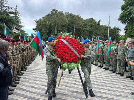 Şəhid Miriş Rüstəmov Ağcabədidə dəfn edildi - FOTO