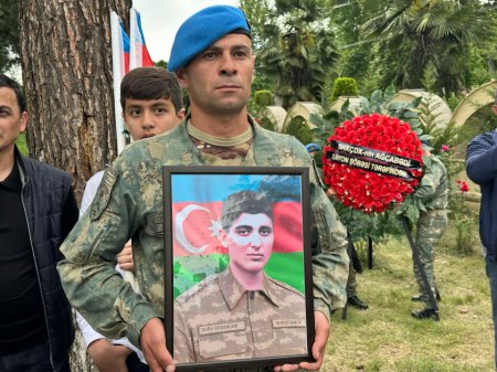 Şəhid Miriş Rüstəmov Ağcabədidə dəfn edildi - FOTO