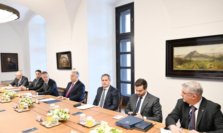 İlham Əliyevin Macarıstan lideri ilə geniş tərkibdə görüşü - FOTOLAR