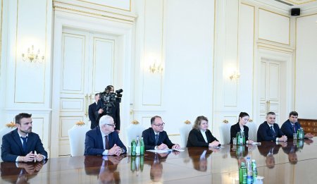 Nataliya Kiselova İlham Əliyevin qəbulunda