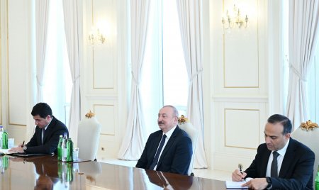 Nataliya Kiselova İlham Əliyevin qəbulunda