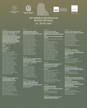 XIV Qəbələ Beynəlxalq Musiqi Festivalı bu gün başlayır